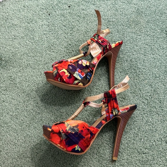 Apt 9 by Kohls Satin Colorful Stiletto Heels - Picture 5 of 9